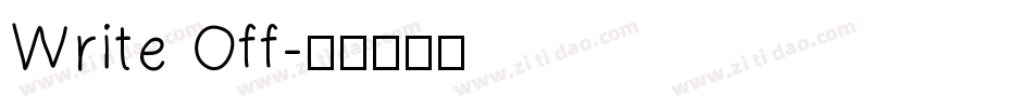 Write Off字体转换